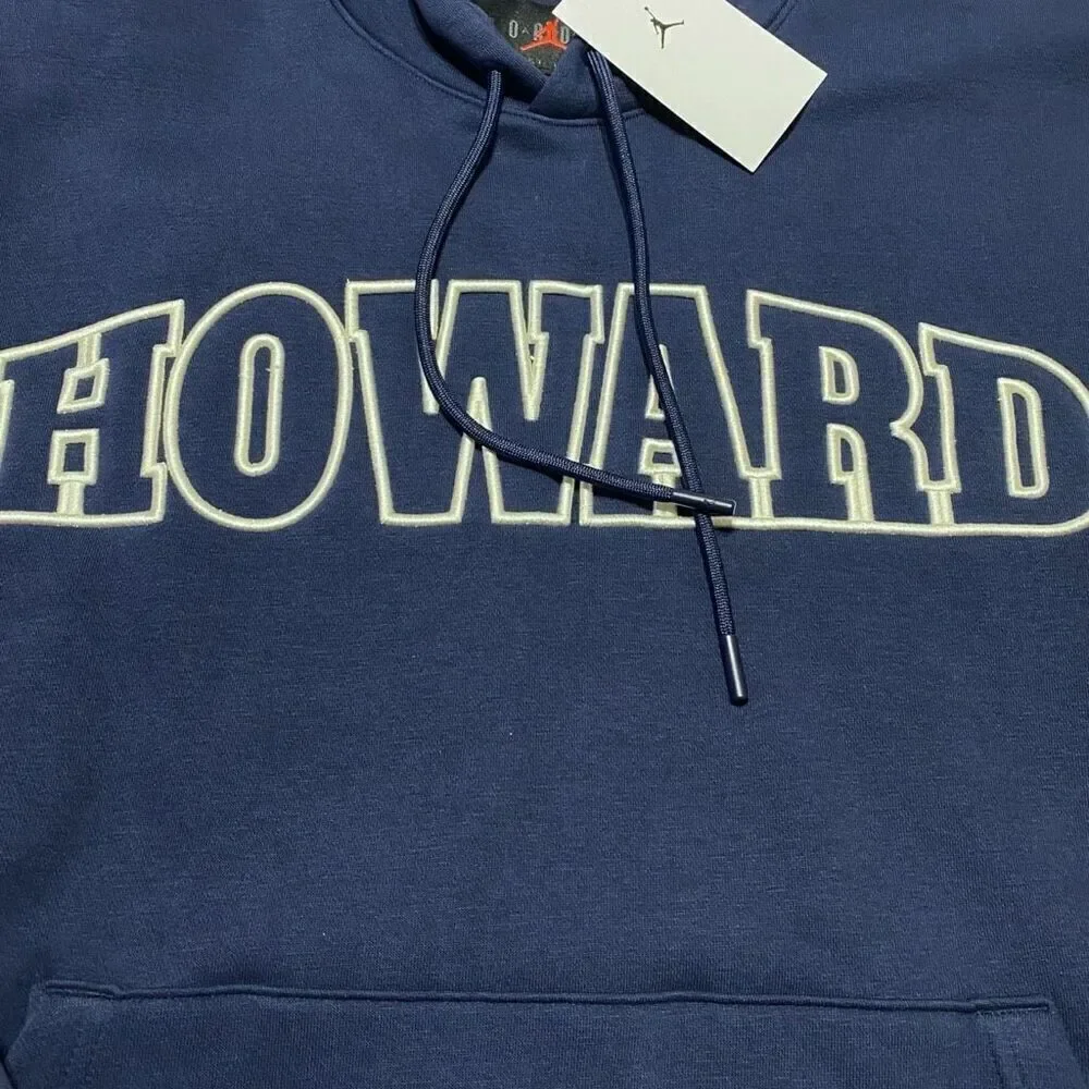 Nike Jordan x Howard University Bisons Pullover Hoodie FJ9323-419 Navy size L